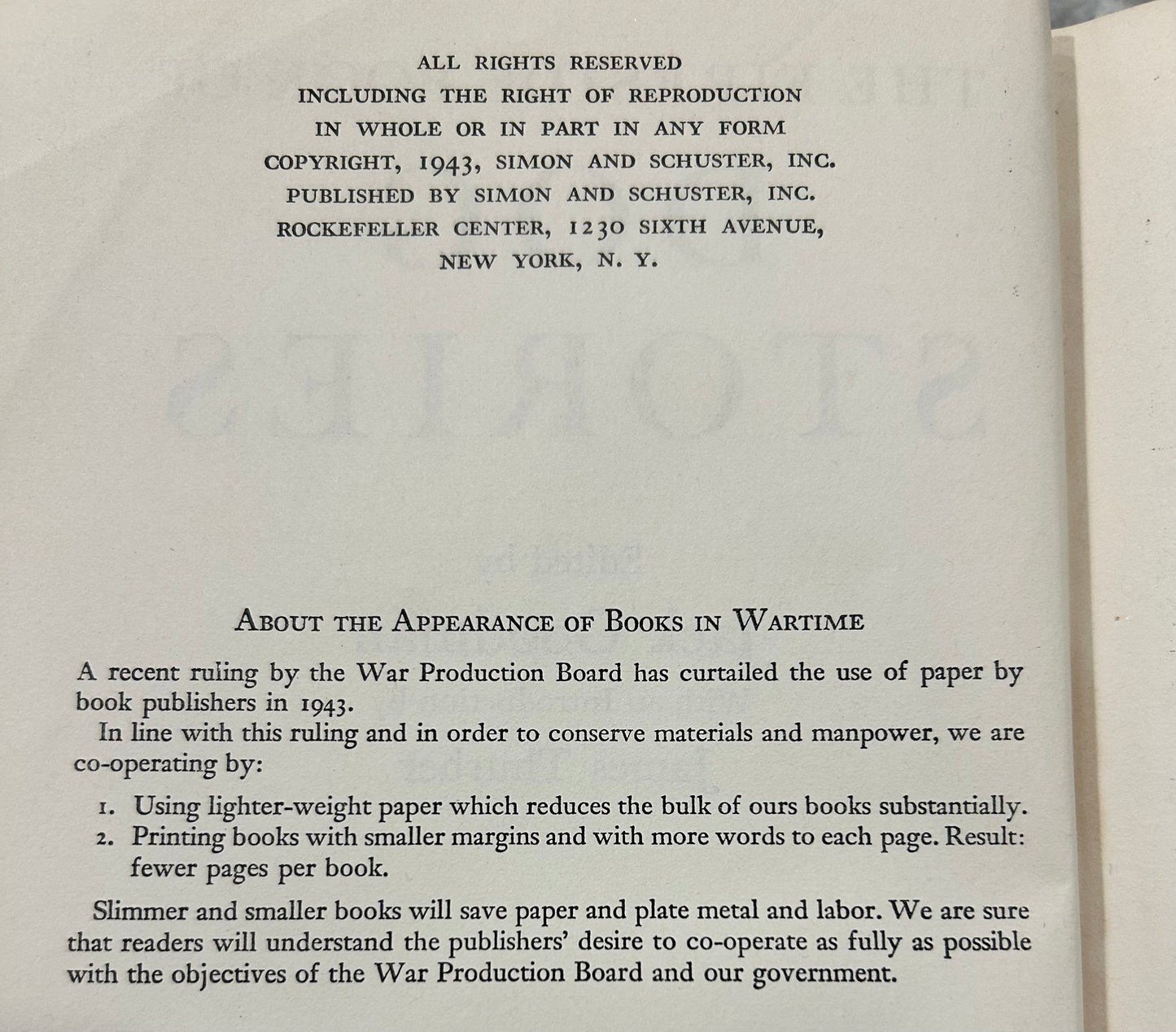 Vintage 1943 The Fireside Book of Dog Stories.