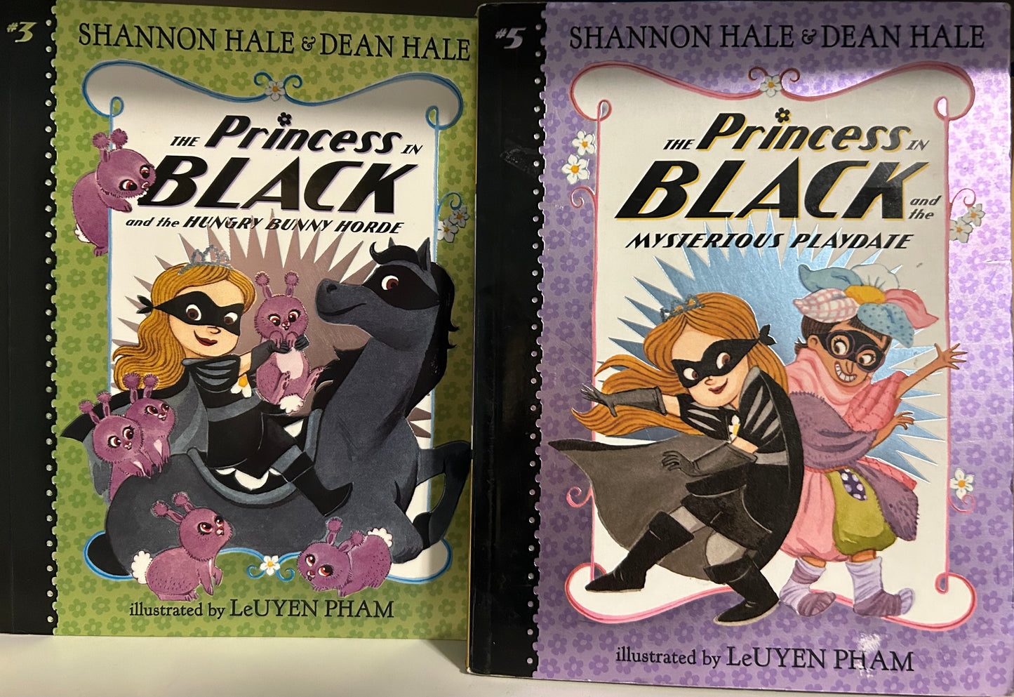 The Princess in Black series by by Shannon Hale and Dean Hale illustrated by LeUyen Pham ( set of 4 books)