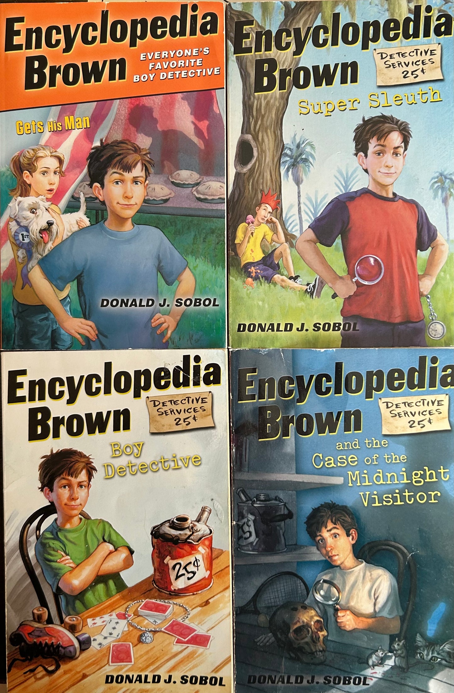Encyclopedia Brown series by Donald J. Sobol (4 books)