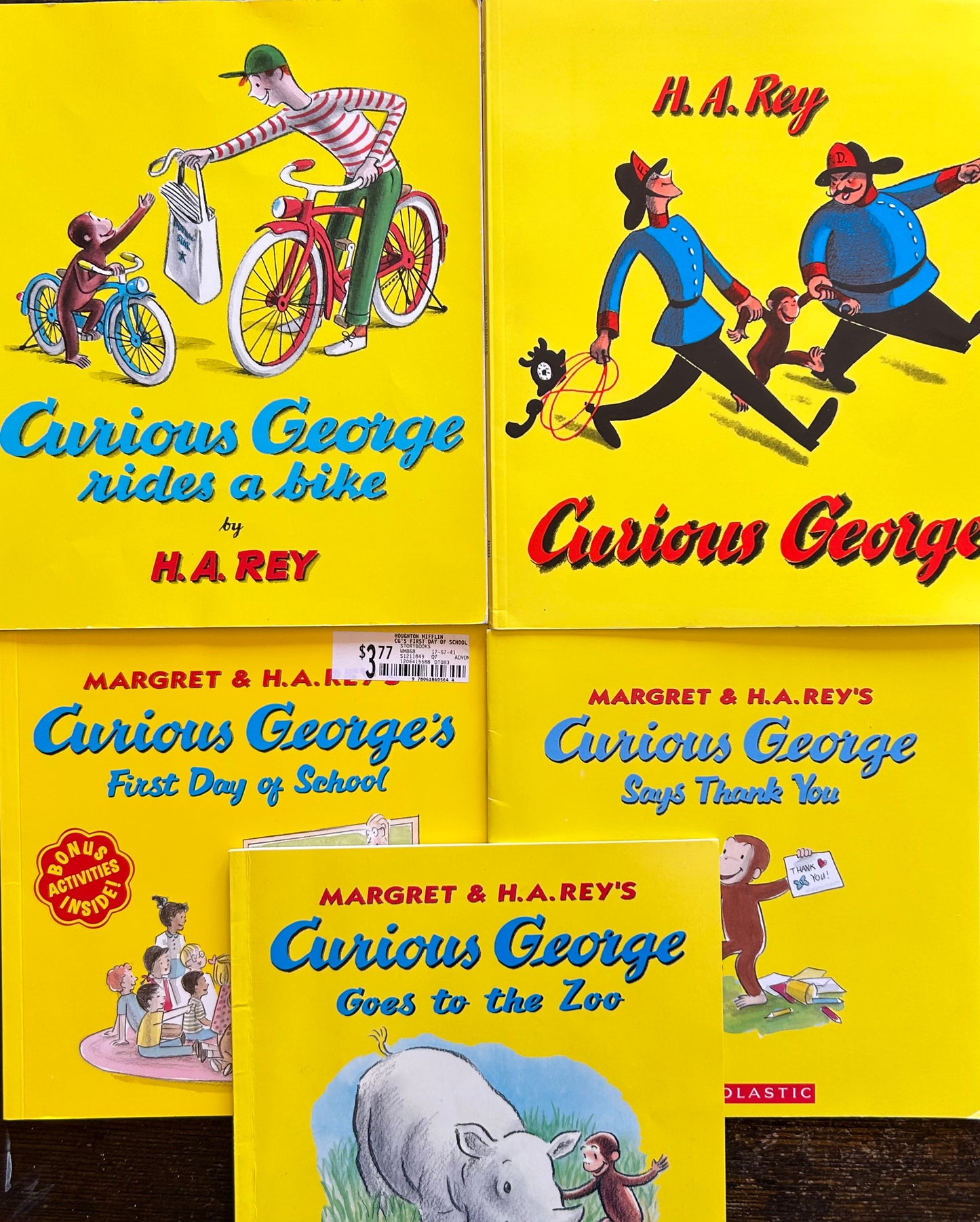 Curious George books by H.A. Rey (5 books)