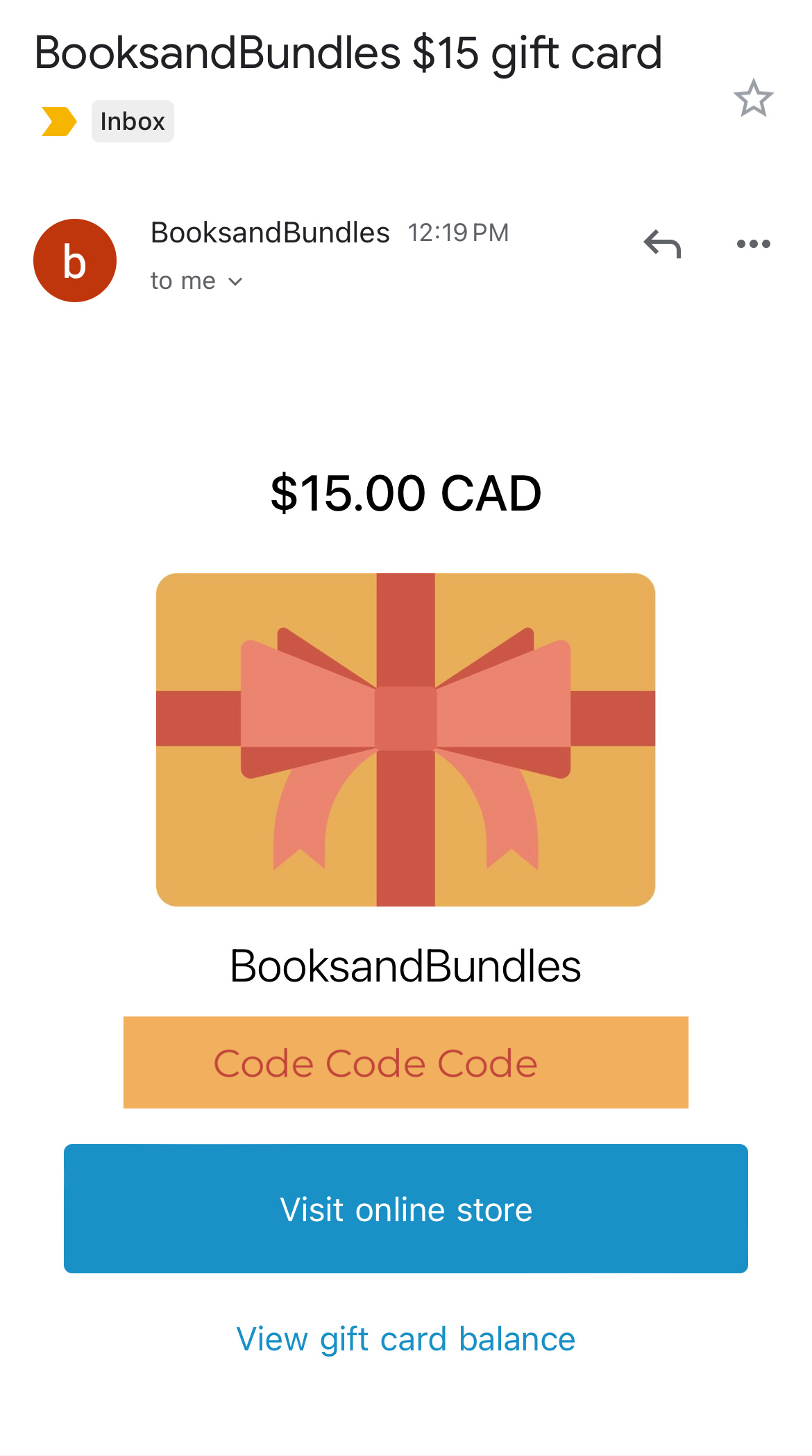 Digital Gift Card