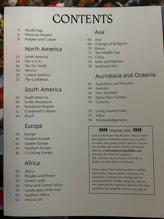 The Usborne Book of Peoples Of The World