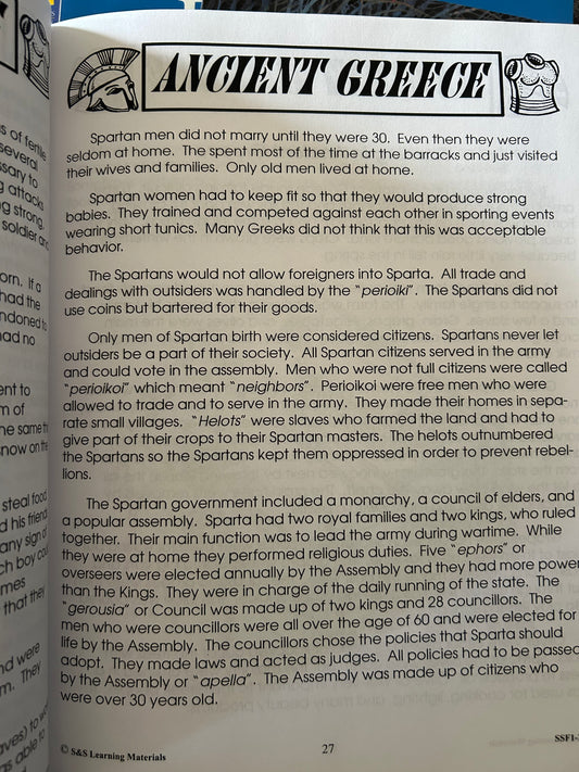 Ancient Greece (Grades 4-6)