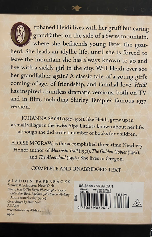 Heidi by Johanna Spyri