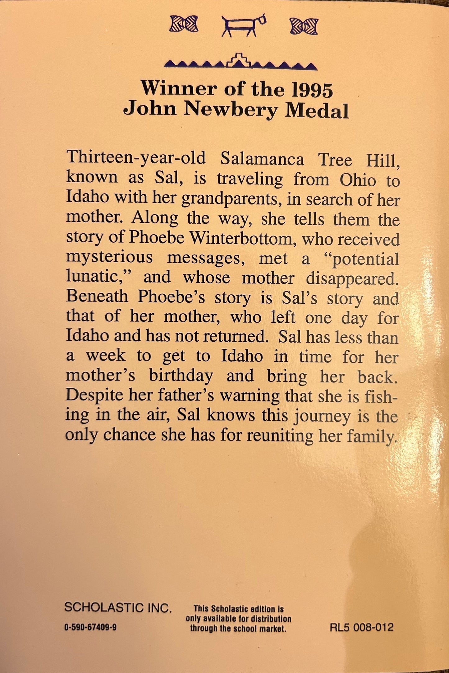 Walk Two Moons by Sharon Creech