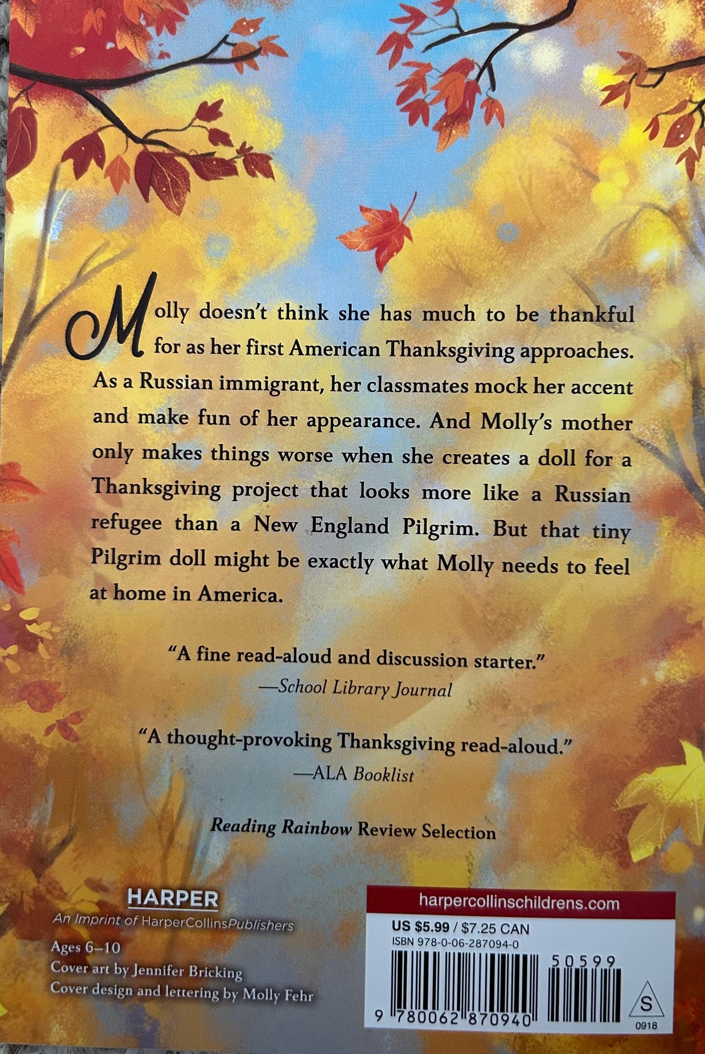 Molly’s Pilgrim by Barbara Cohen