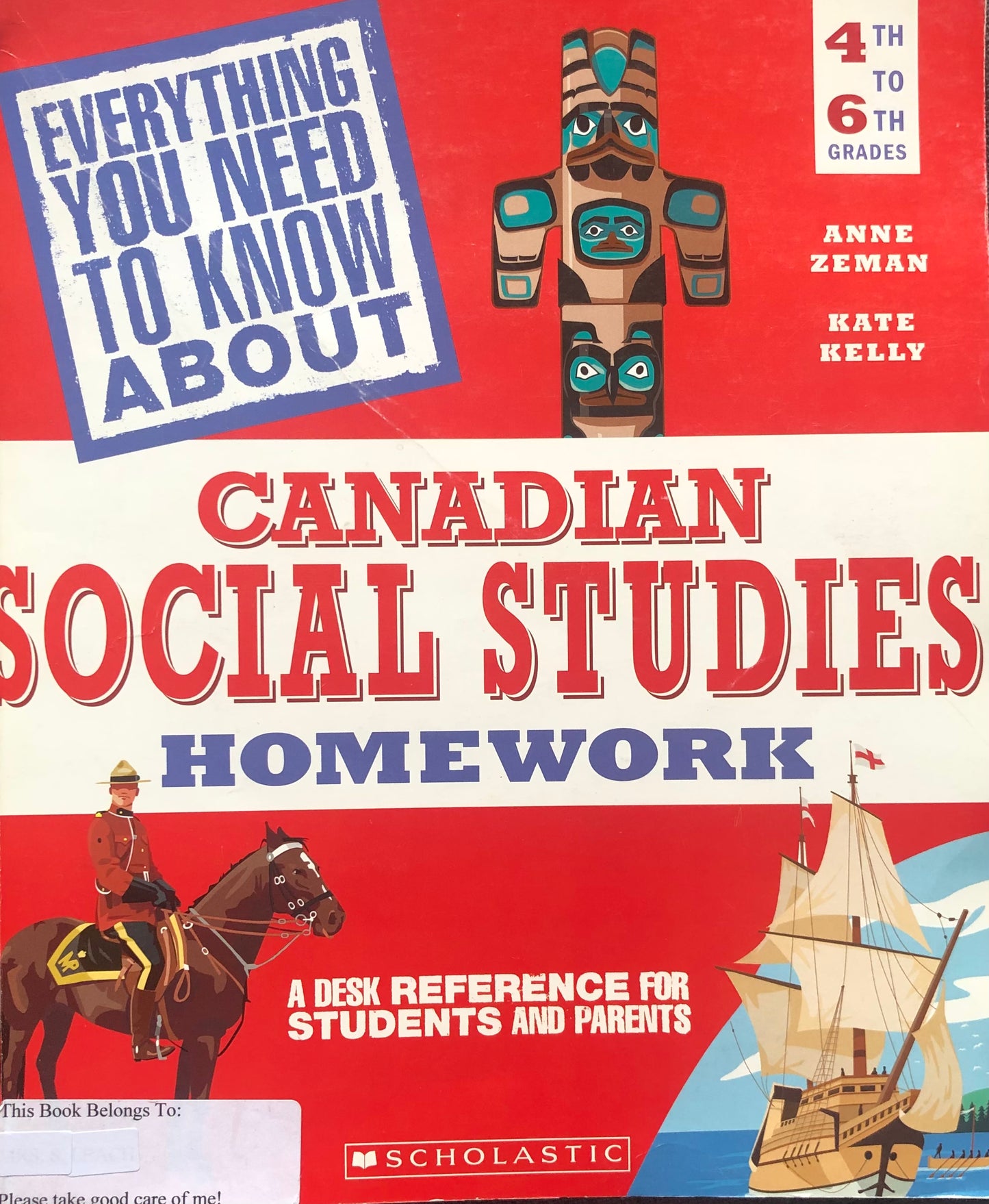 Canadian Social studies homework - Grades 4 to 6