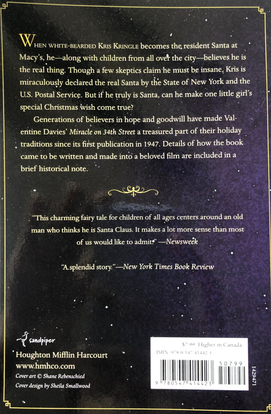 Miracle on 34th street by Valentine Davies