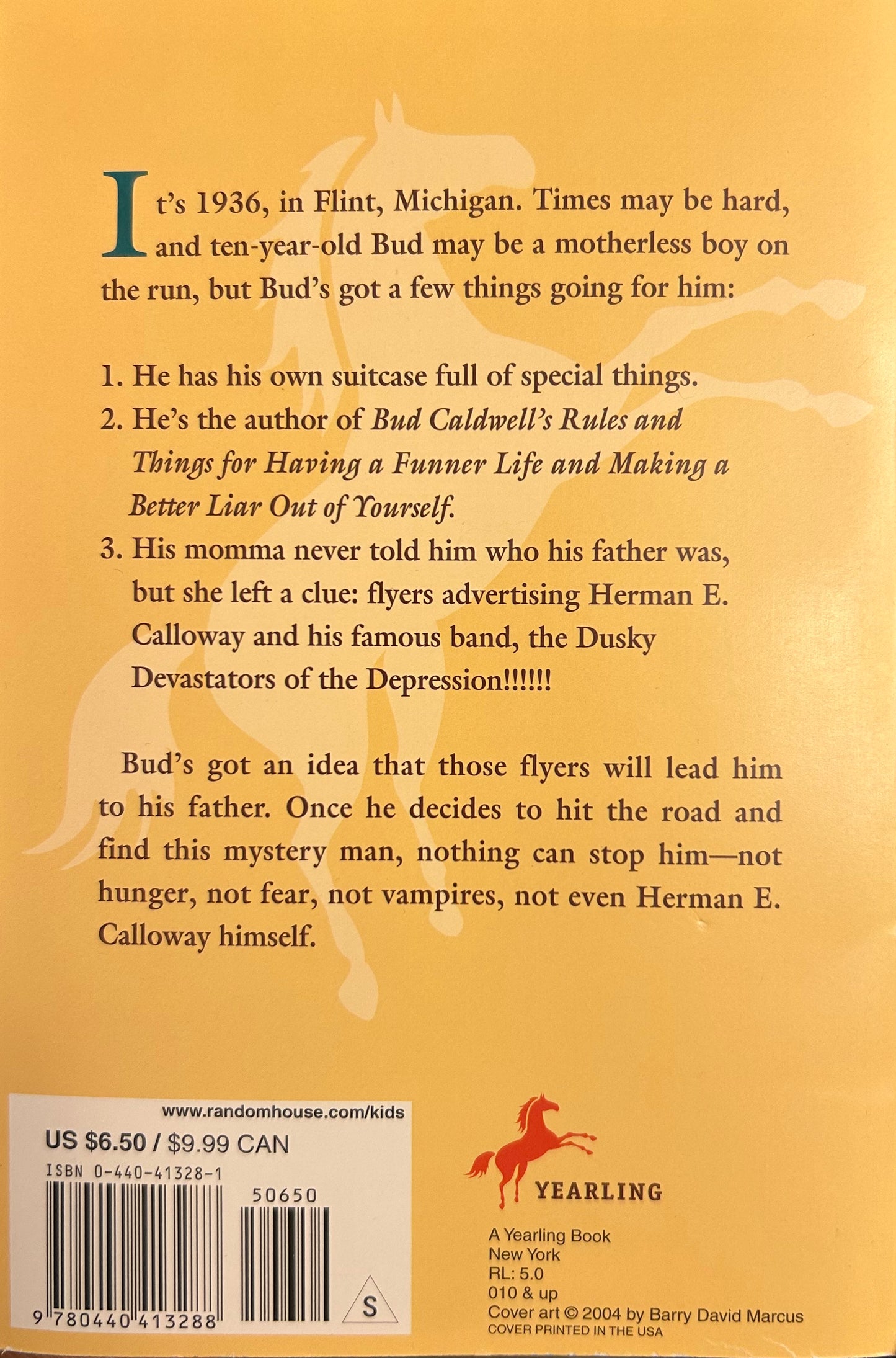 Bud, Not Buddy Novel by Christopher Paul Curtis