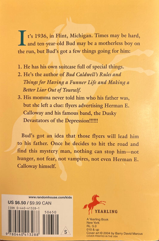 Bud, Not Buddy Novel by Christopher Paul Curtis