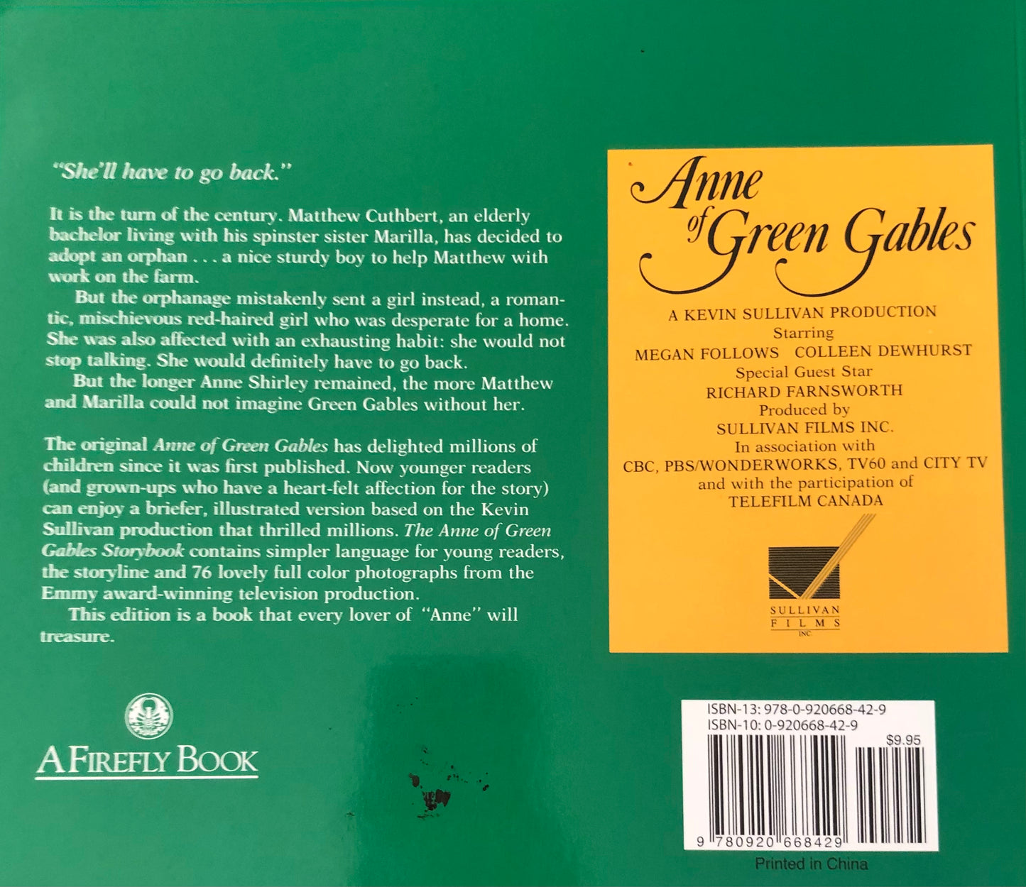 The Anne of Green Gables storybook
