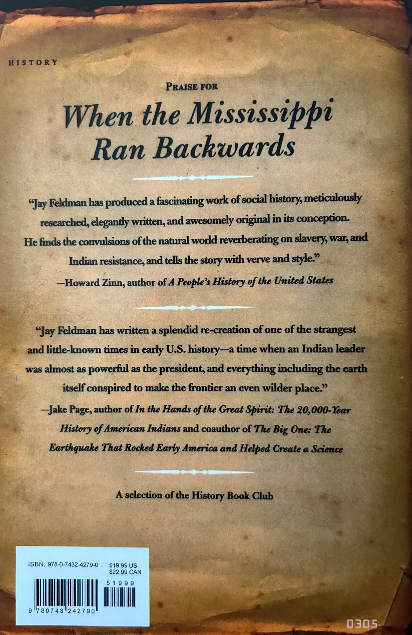 When the Mississippi Ran Backwards: Empire, Intrigue, Murder, and the New Madrid Earthquakes by Jay Feldman