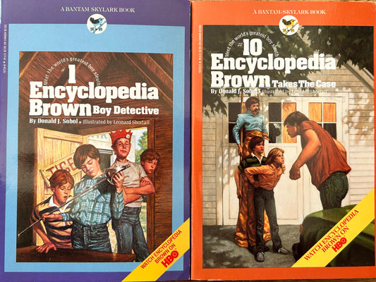 Encyclopedia Brown series by Donald J. Sobol (2 books)
