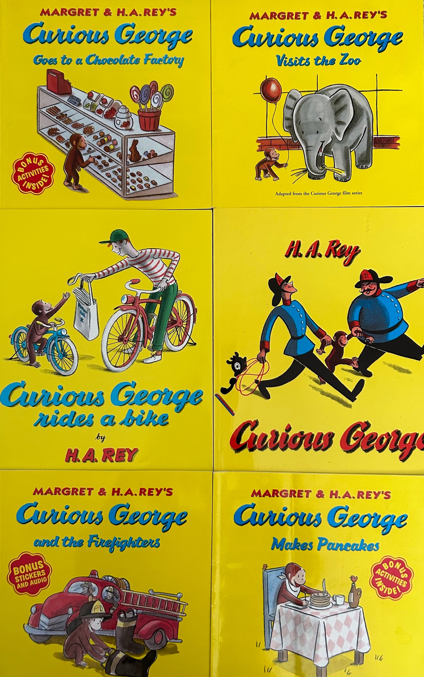 Curious George books by H.A. Rey (6 books)