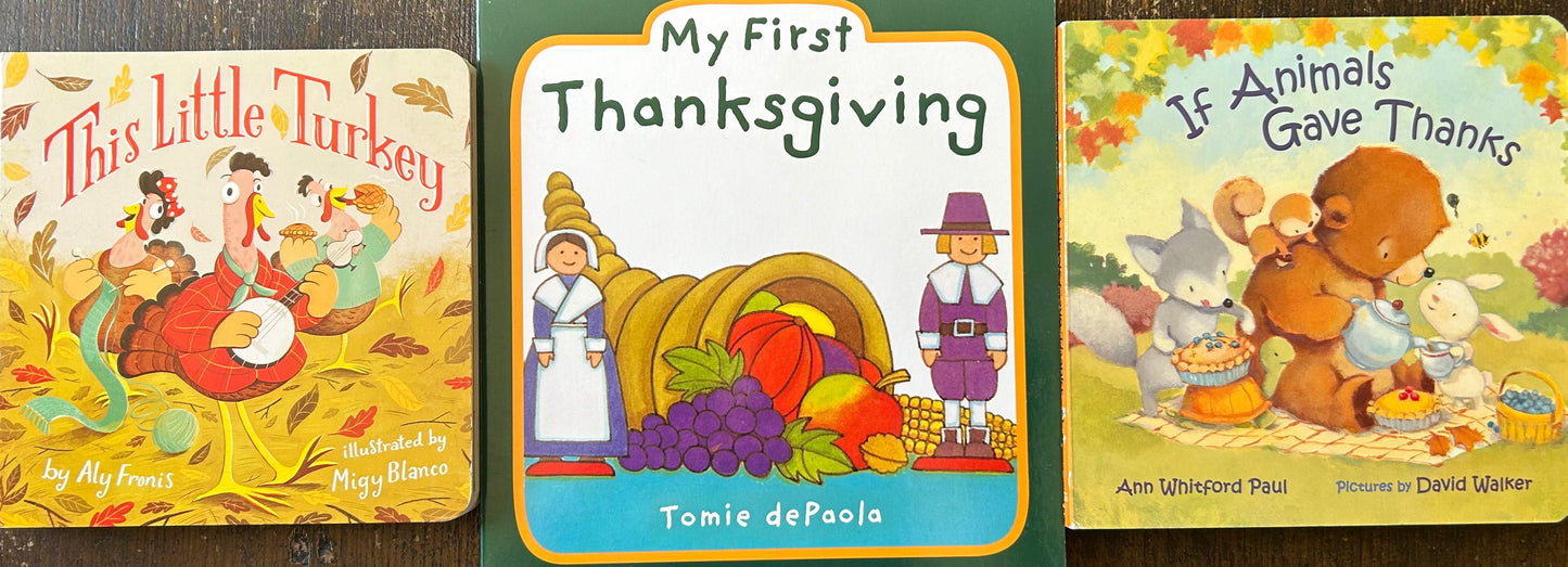 Thanksgiving themed Board Books (3 books)