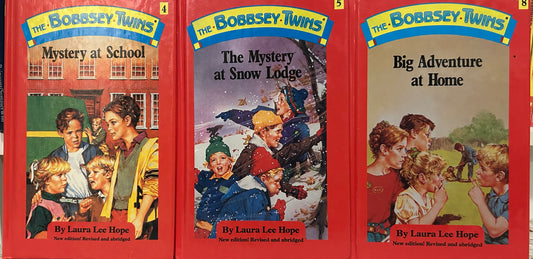 The Bobbsey Twins (Revised and Abridged)- by Laura Lee Hope (set of 3 hardcover books)