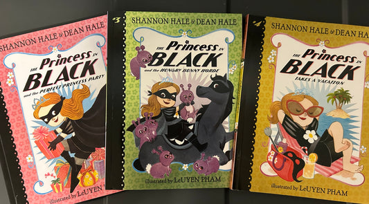 The Princess in Black series by by Shannon Hale and Dean Hale  illustrated by LeUyen Pham ( set of 3 books)