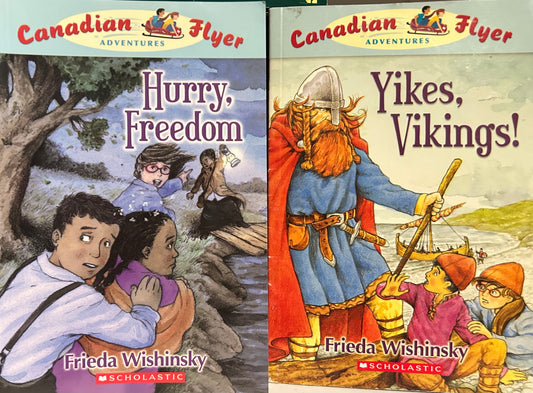 Canadian Flyer Adventures Books by Frieda Winshinsky (set of 5 softcover books )