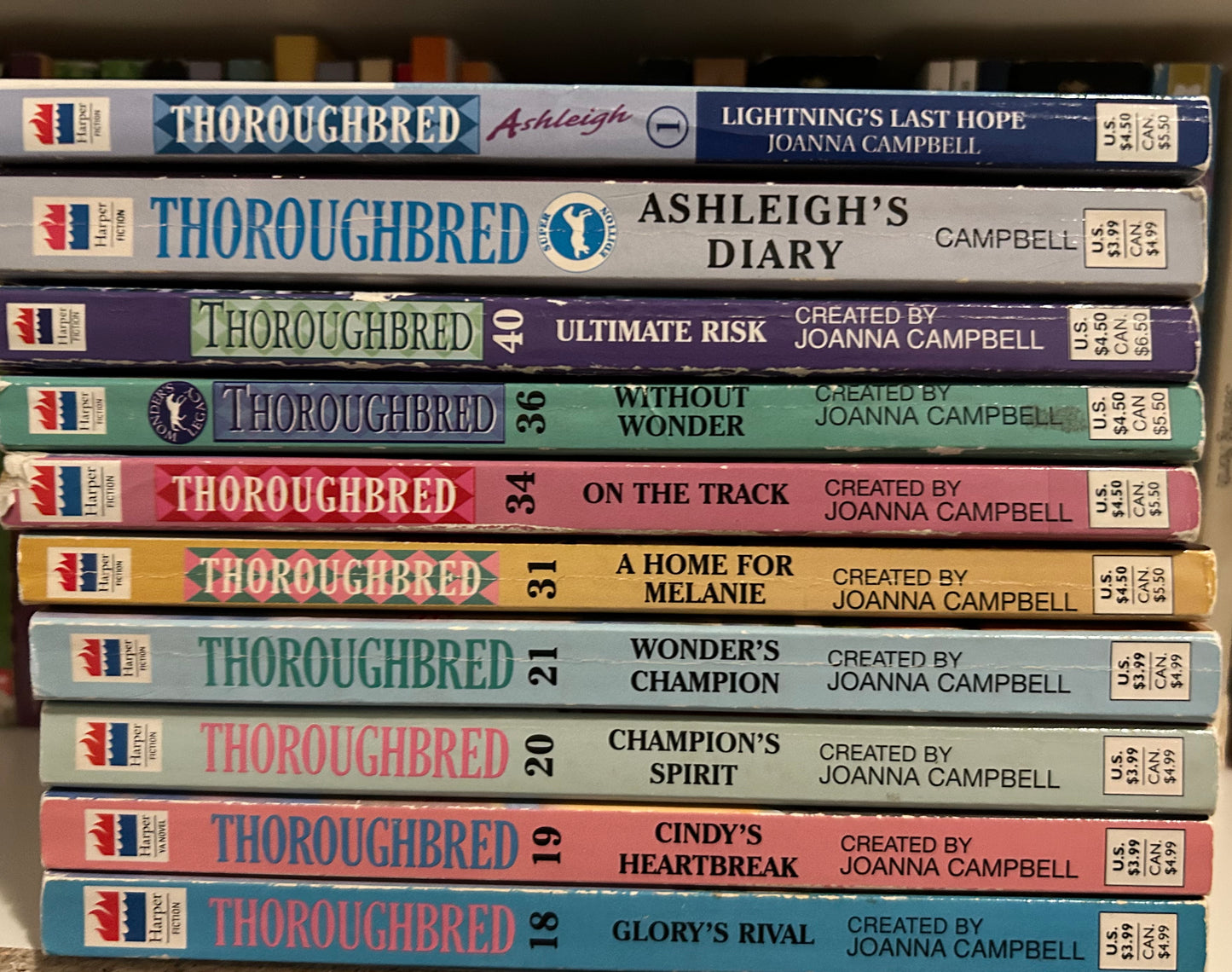 Thoroughbred books by Joanna Campbell (set of 10 books)