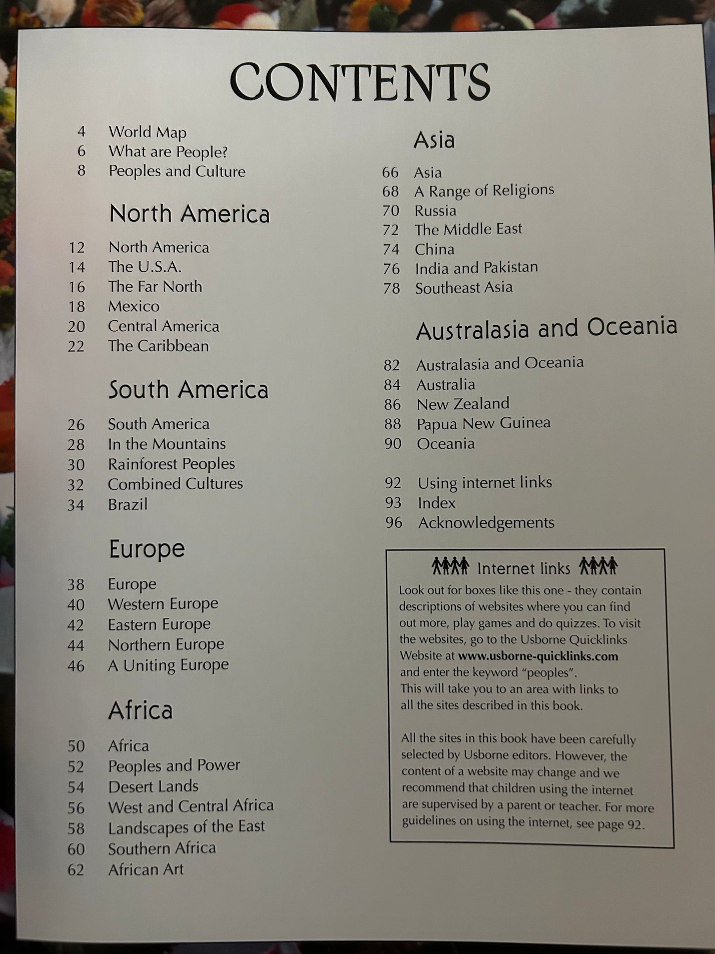 The Usborne Book of Peoples Of The World