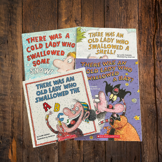 Old Lady Who Swallowed by Lucille Colandro  2 (set of 4 books)
