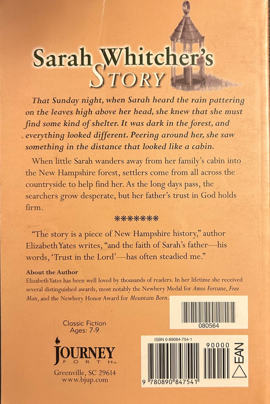 Sarah Whitcher's story Book by Elizabeth Yates