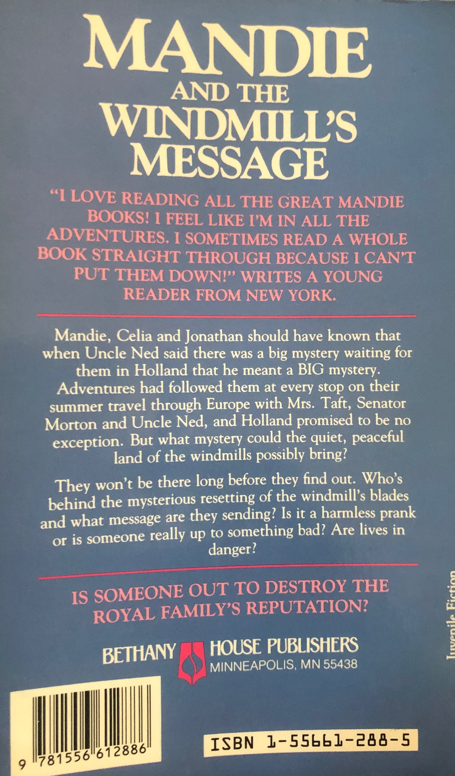 Book #20 Mandie and the Windmill's Message by Lois Gladys Leppard