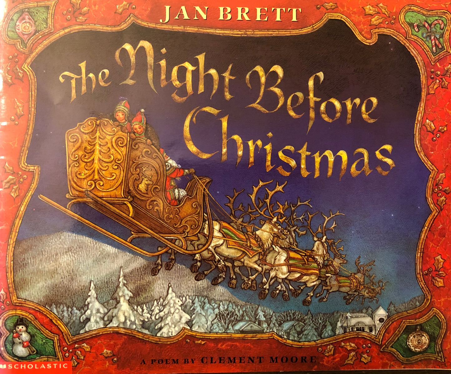 Jan Brett: The night before Christmas ( Hardcover)